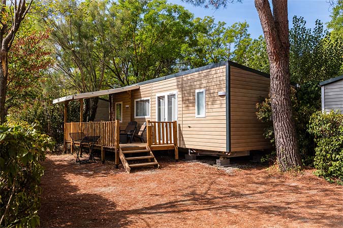 parcelle ombragee des mobil-homes Premium