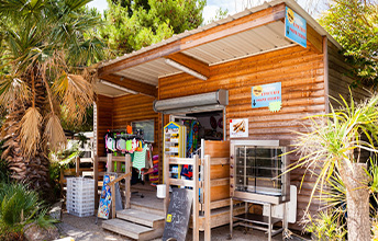 service epicerie au camping La Palmeraie