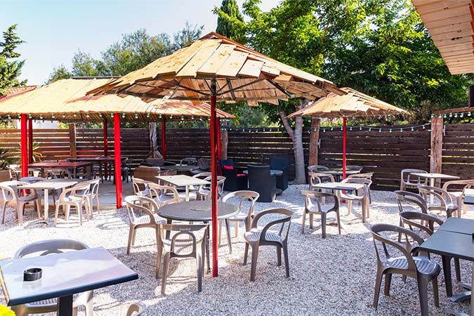 terrasse du restaurant La Palmeraie