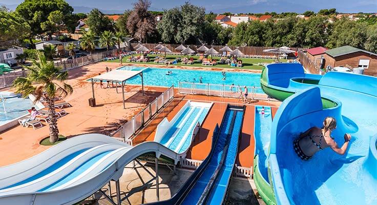 Vue aérienne du parc aquatique de la Palmeraie